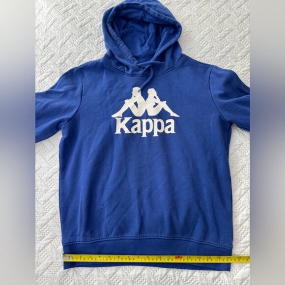 Kappa Blue Sweatshirt Iconic White Logo Pullover Adult Man Medium - Picture 9 of 11